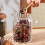 Decorative Stripe Sealed Glass Container and Spoon High-600ml 5