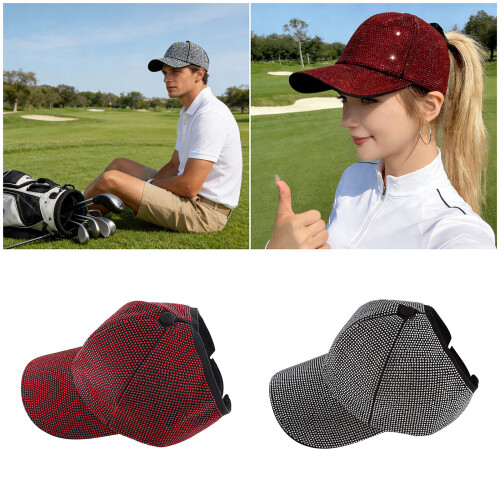 Sweat Absorbent Baseball Cap With Ponytail Slot-Silver 2
