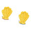 Fleece Pet Grooming Gloves Multifunctional Bath-Yellow 2pcs 1