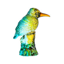 Kristall-Vogel-Figur, dekorative Skulptur,-bunt