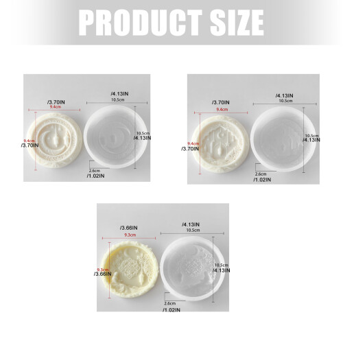 Ramadans Arabic Silicone Candle Making Mold in Round Shape-5471 2