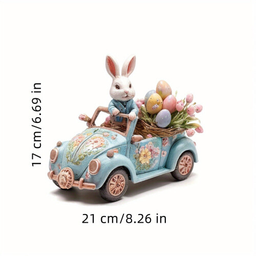 Påskeharefigur hvit bordpynt 2