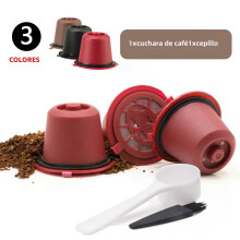 Filtres Nespresso rechargeables, paquet de 30, avec cuillère et goupillon