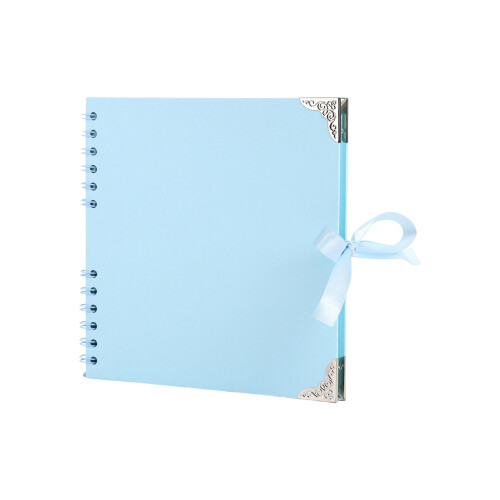 Memory Book With 8Inch Blank Interior Pages DIY-light blue