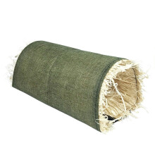 Natural Grass Filled Rabbit Tunnel Toy Cotton-dark green L