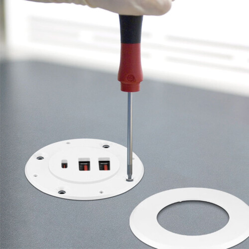 Integrert bordlader med USB- og type C-utganger, rund innebygd montering 2