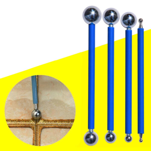 Tile Caulk Finishing Tool Double Steel Pressed 4 Pcs 2