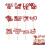 Glitter Red Valentine Cupcake Toppers 24 pcs 7