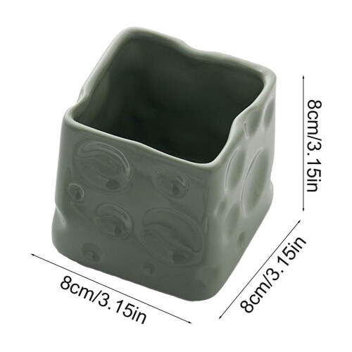 Eagróir deisce próca stórála cáise ceirmeach 8x8cm 2