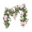 Guirlanda artificial de rosas brancas, 4 peças, 1,75 m 2