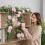 Guirlanda artificial de rosas brancas, 4 peças, 1,75 m 3