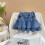 Mädchen Jeansrock Kleinkind Sommeroutfit mit Stretchbund 2