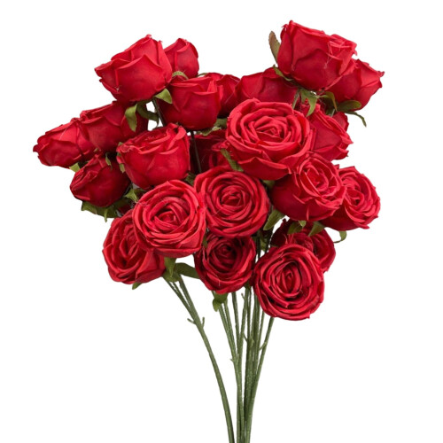 Buquê de rosas artificiais com 3 cabeças - Presente romântico 1
