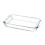 7.4"x12" Rectangular Glass Baking Dish with Gray Lid, 3.08pt (1.7L), Compatible with Standard Oven Racks 4