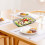 7.4"x12" Rectangular Glass Baking Dish with Gray Lid, 3.08pt (1.7L), Compatible with Standard Oven Racks 5