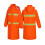 High Visibility Long Construction Jacket Reflective Rain Jacket Rain Coat Gear 4