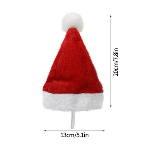Weihnachtsmütze für Haustiere, Plüschtier, 3D-Design, Einheitsgröße 2