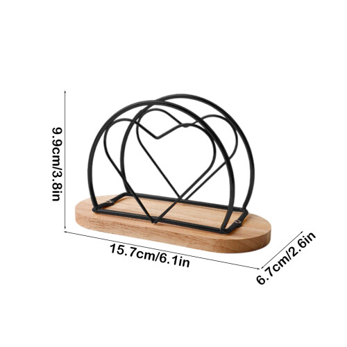 Iron Napkin Rack Vertical Modern Tabletop Holder 6.18 x 3.9 2