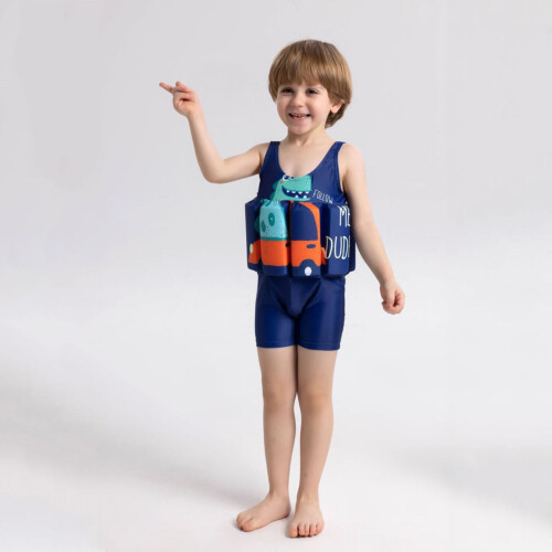 Boys Flotation Swimsuit Nylon Elastic 90-120 1