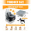 High Density Memory Foams Pet Car Seat Waterproofed Design-Gray 3