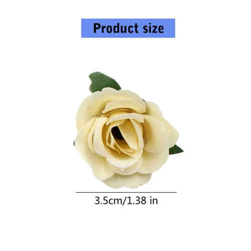 Vintage Silk Rose Heads – 10 pcs, Blue 2