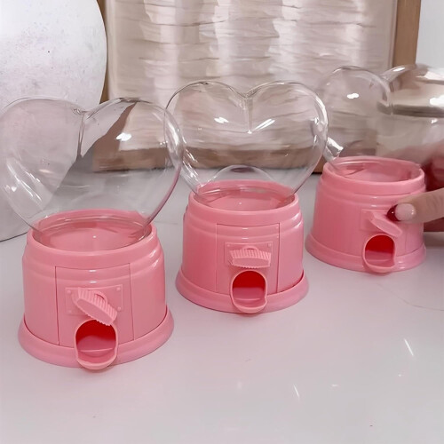 Herzförmiger Bonbonspender, rosa/rot, 1 Stück 1