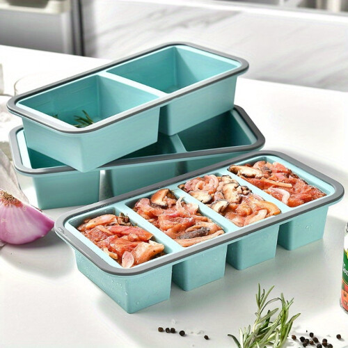 Silicone Soup Cube Freezer Tray with Lid 1