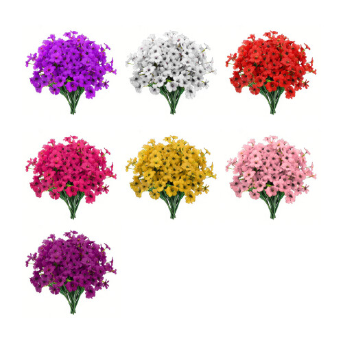 24pcs Multipurpose Artificial Violets Blooms Flower For-Pink 1