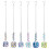 Set mit 6 eleganten mineralischen-blau lila 2