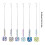 Set mit 6 eleganten mineralischen-blau lila 4