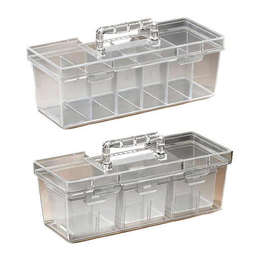Plastic MultiCompartment Tool Box With-Comes with three sma 1