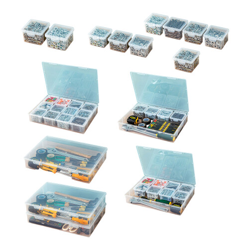 Clear View Hardware Organizer Box, perfect voor-drie trompetten 1