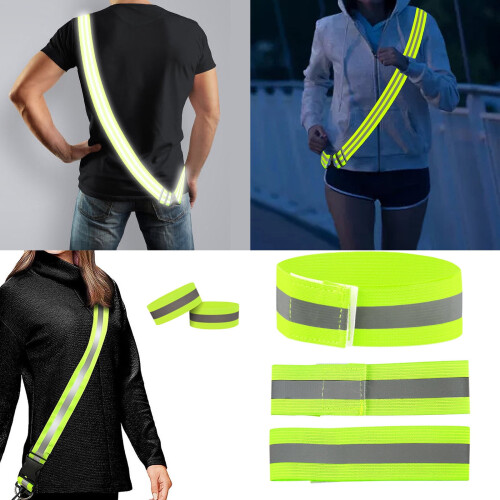 Reflective Waist Belt Adjustable Elastic Running Belt 1