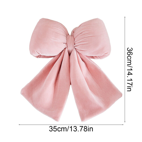 Pink Christmas Bow Tree Topper Decor 13.8x14.1 in 2