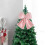 Pink Christmas Bow Tree Topper Decor 13.8x14.1 in 6