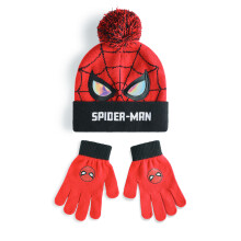 Marvel Spiderman Beanie and Gloves Set (Boys Multicoloured)