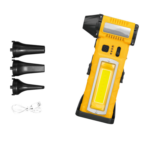 Quick Rechargeable Wireless Blower Fan constructed In-Yellow