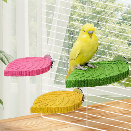 Bird Perch Gnawing Stand Rough Texture For Parrots Beak-Pink 2