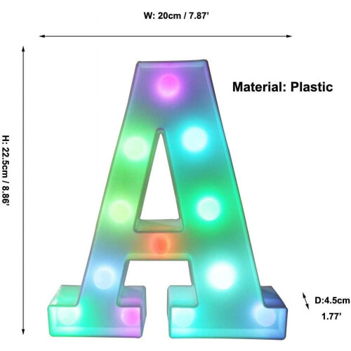 Lampa Litir Aibítre Solas Oíche LED 12 phíosa 1