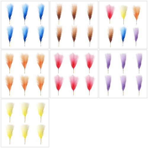 6 x Fade-Bulrush-Blumenstiele, robuste-Kaffeefarbe 1