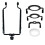 Ensemble de support de douille réglable pour abat-jour, pièce détachable, accessoire d'éclairage pour culots E14, E26 et E27 3
