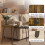Homcom HOMCOM Set of 2 Nesting Side Table with Metal Frame, Rustic Brown 5