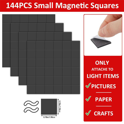 Multifunctionele magnetische stickers 144 stuks 2 cm vierkanten 1