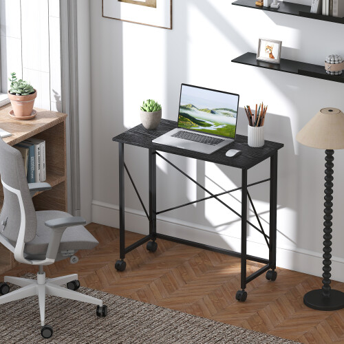 Homcom Escritorio Plegable Negro 80 x 40 x 75 cm 1