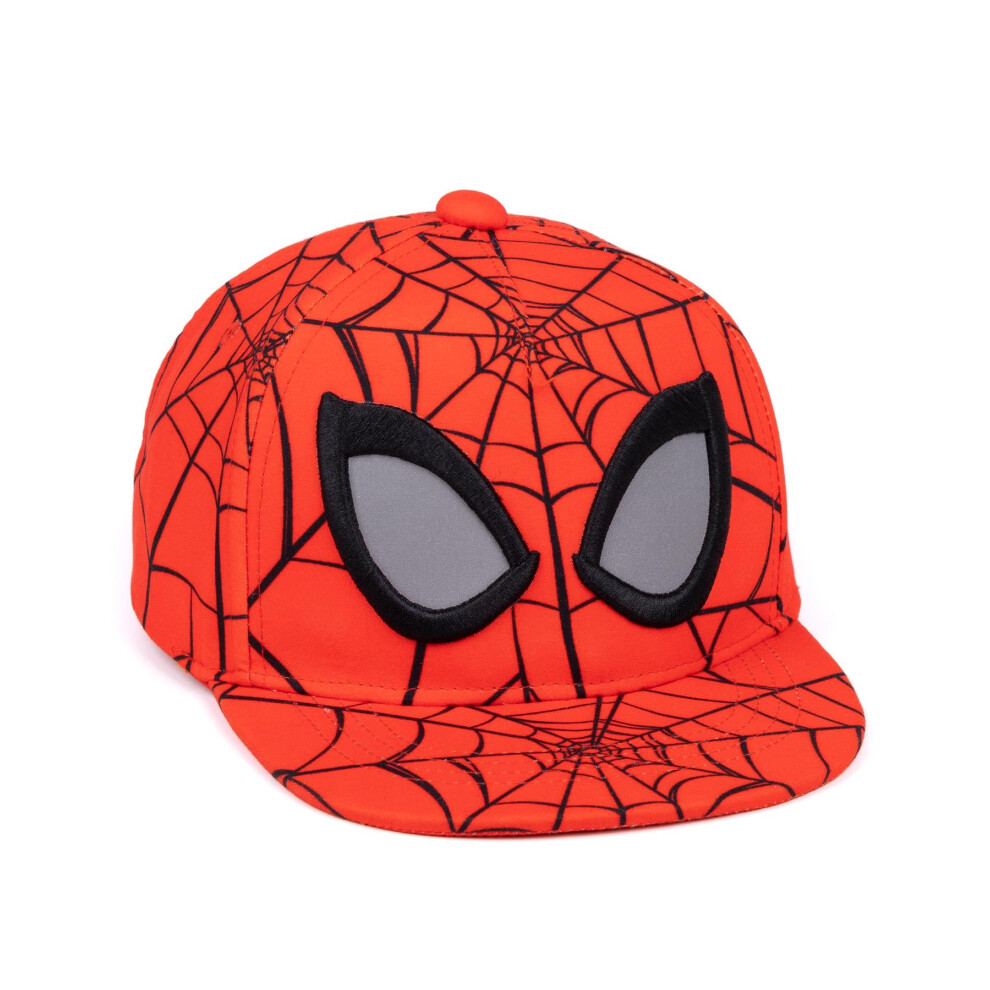 Marvel Spiderman Adjustable Curved Peak Cap (Boys Red)