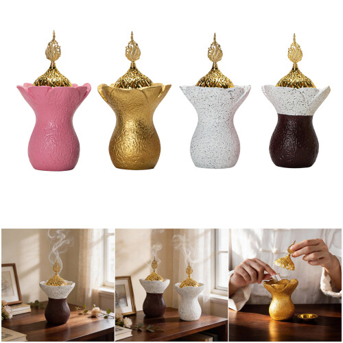 Diffuseur de parfums en résine artistique, brûleur d'encens-Rose 2