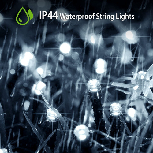 Solar-Lichterkette, 100 LEDs, 8 Modi, mehrfarbig, 12 m 1