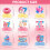 Finger Shape Cake Picks With Vibranting Flags For Sports Themed 3