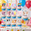 Finger Shape Cake Picks With Vibranting Flags For Sports Themed 5