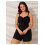 Women's Black One-Piece Swimsuit with Thin Straps and Bow 4